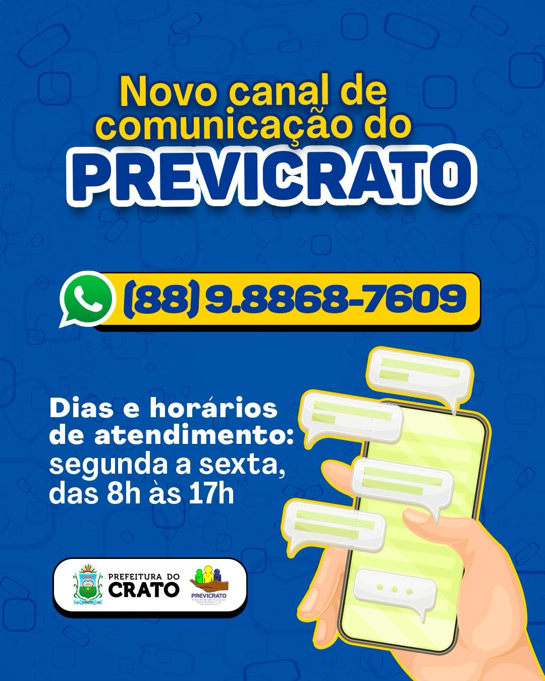 Novo canal de comunicação do PREVICRATO!